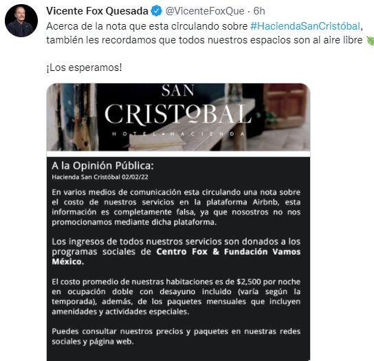 Tuit vicente fox
