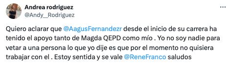 Productora de Hoy no quiere trabajar con Agustín Fernández