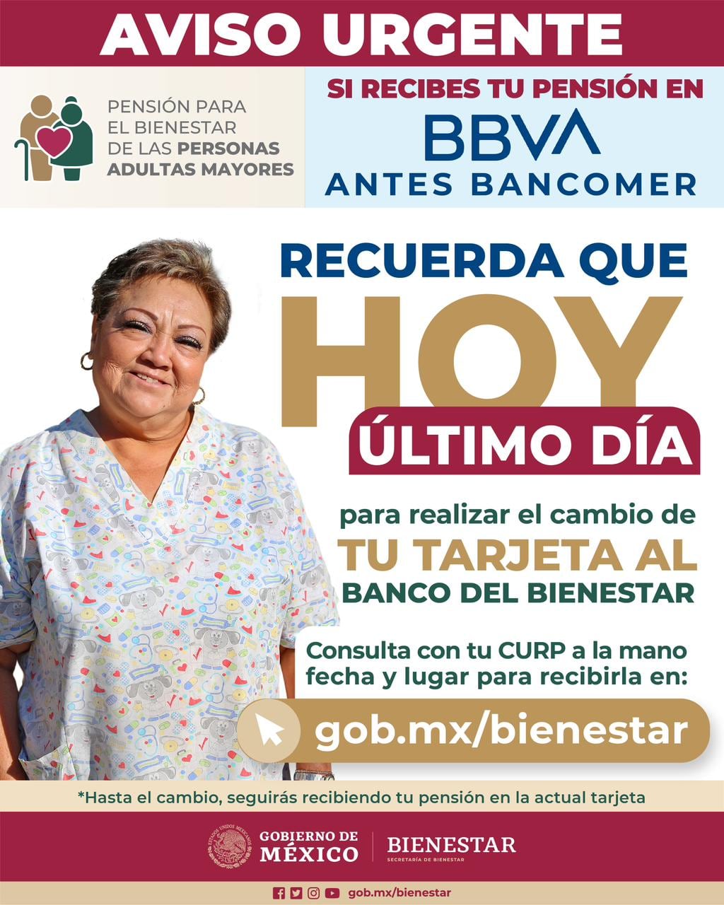 30 de abril es el último día para hacer el cambio de tarjeta al Banco del Bienestar