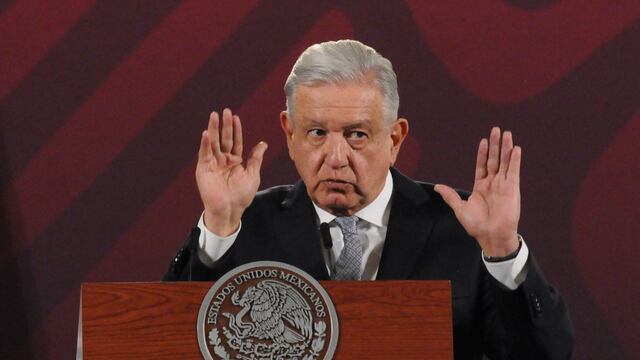 Andrés Manuel López Obrador, presidente de México, durante la conferencia mañanera.