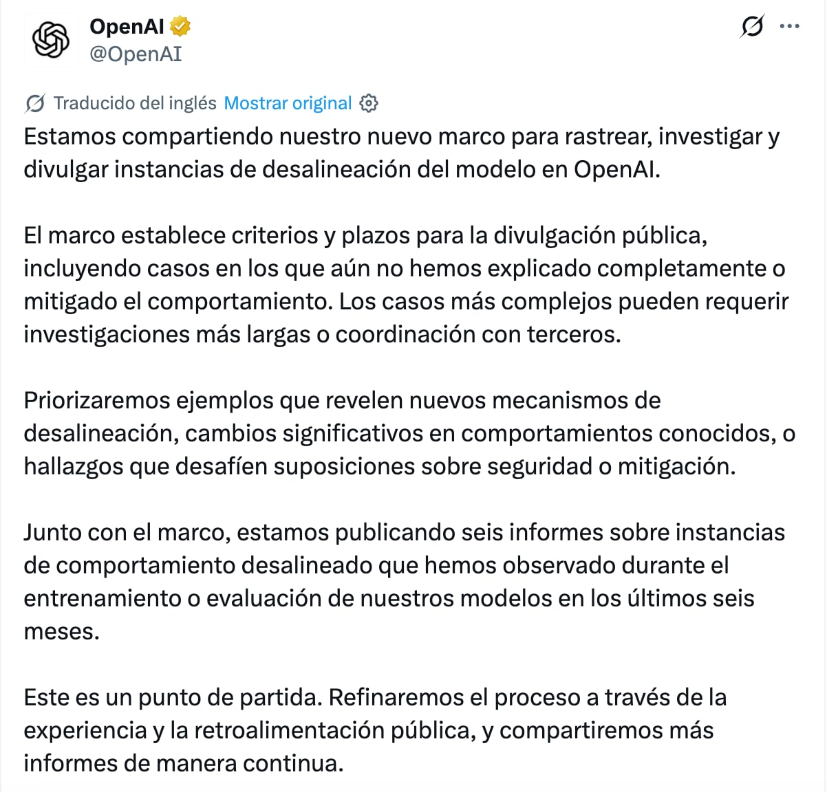OpenIA IA reveló un informe sobre inteligencia artificial que ignoraba a sus desarrolladores