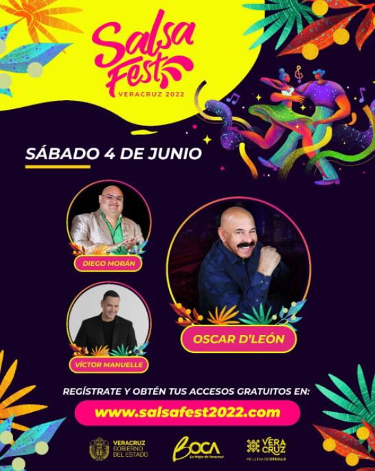 Cartelera Salsa Fest Veracruz 2022 4 de junio