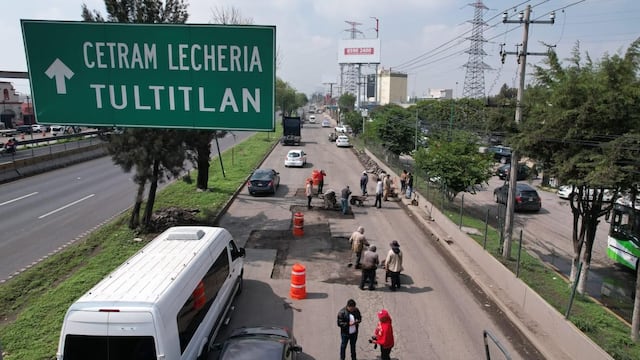 Cuautitlán Izcalli inician renivelación en Autopista México-Querétaro