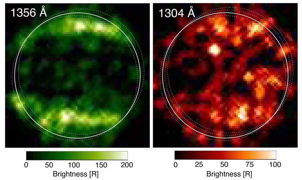 Ganímedes captada por el telescopio Hubble