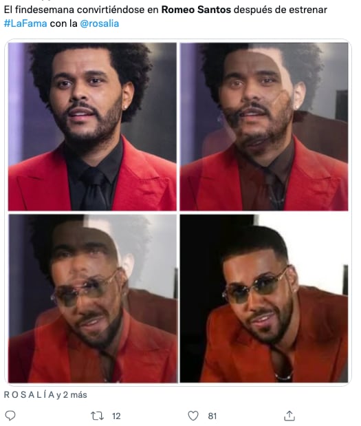 Memes de The Weeknd comparándolo con Romeo Santos