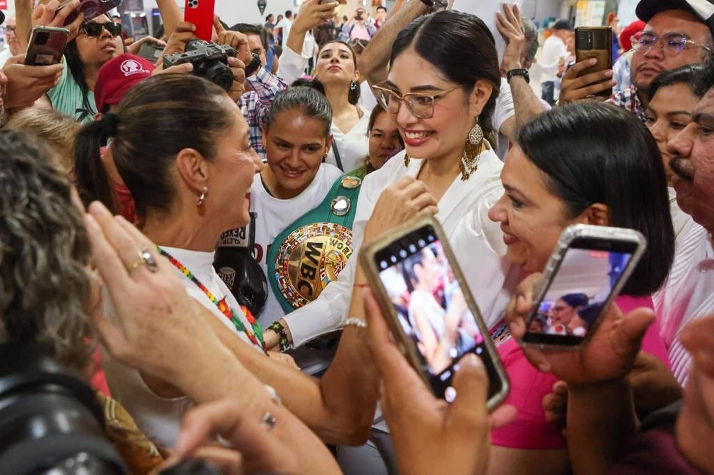Geraldine Ponce recibe a Claudia Sheinbaum en Puerto Vallarta