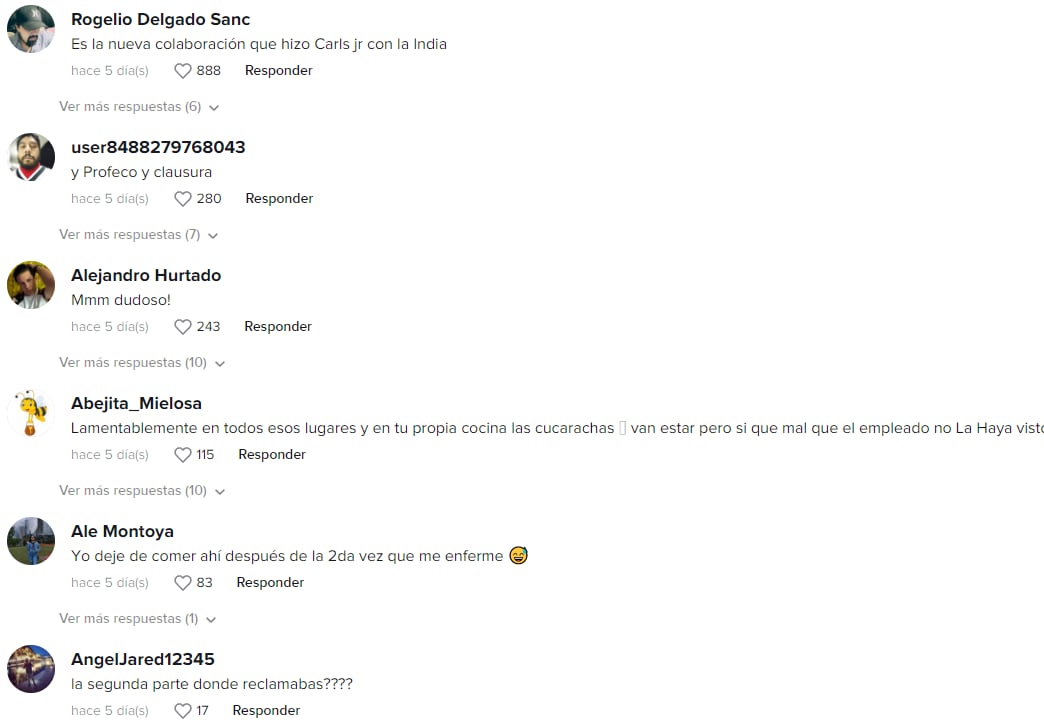 Reacciones a la joven que encontró cucaracha en hamburguesa de Carl´s Jr