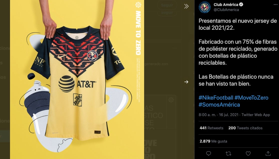 América presentó su playera de local para el Apertura 2021