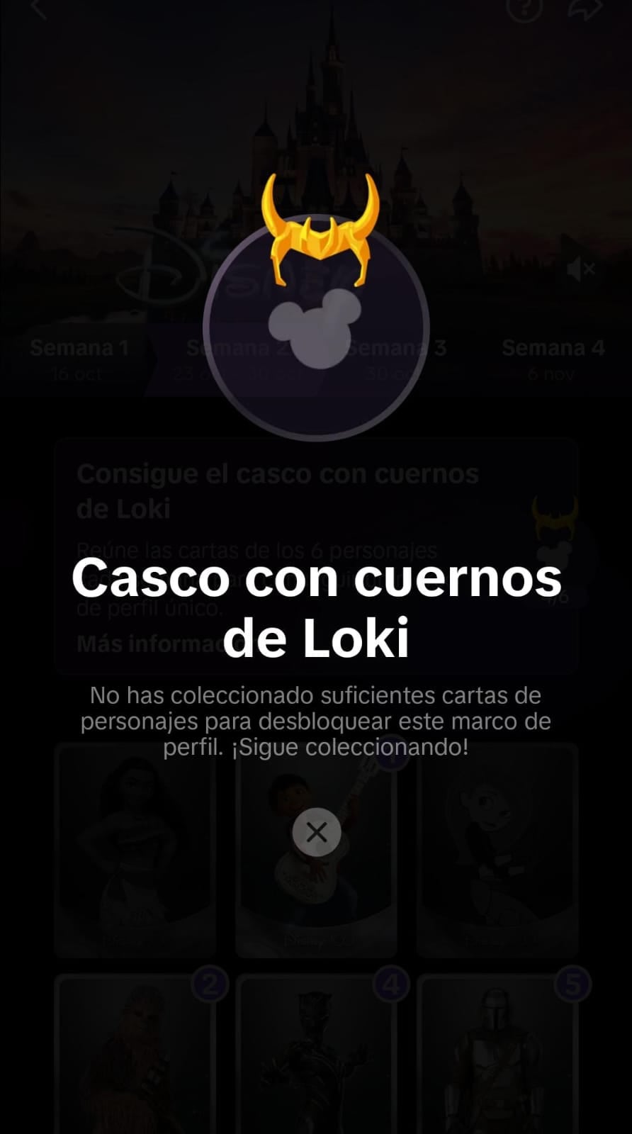 El casco de Loki es el premio de la semana del 23 al 30 de octubre en el juego de cartas Disney 100 en TikTok