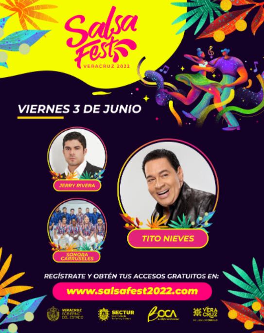 Cartelera Salsa Fest Veracruz 2022 3 de junio