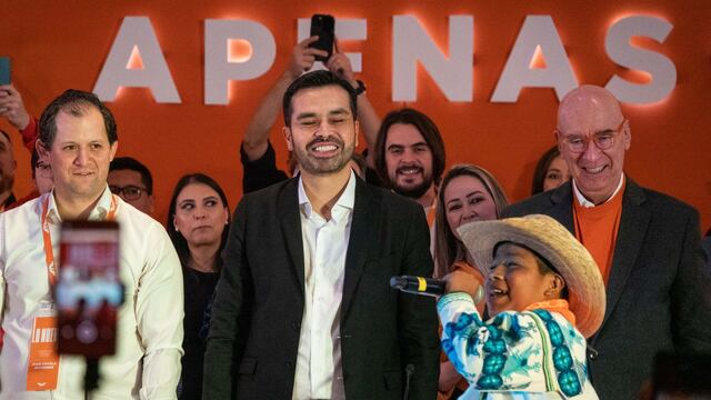 Jorge Álvarez Máynez, candidato a la presidencia por Movimiento Ciudadano, y Dante Delgado, presidente del partido