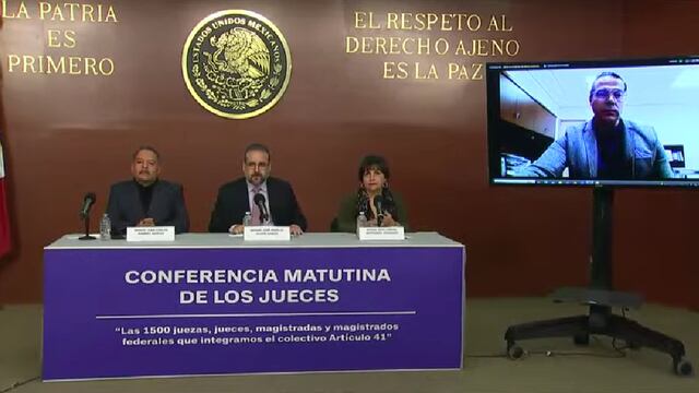 Conferencia mañanera de jueces 15 de noviembre