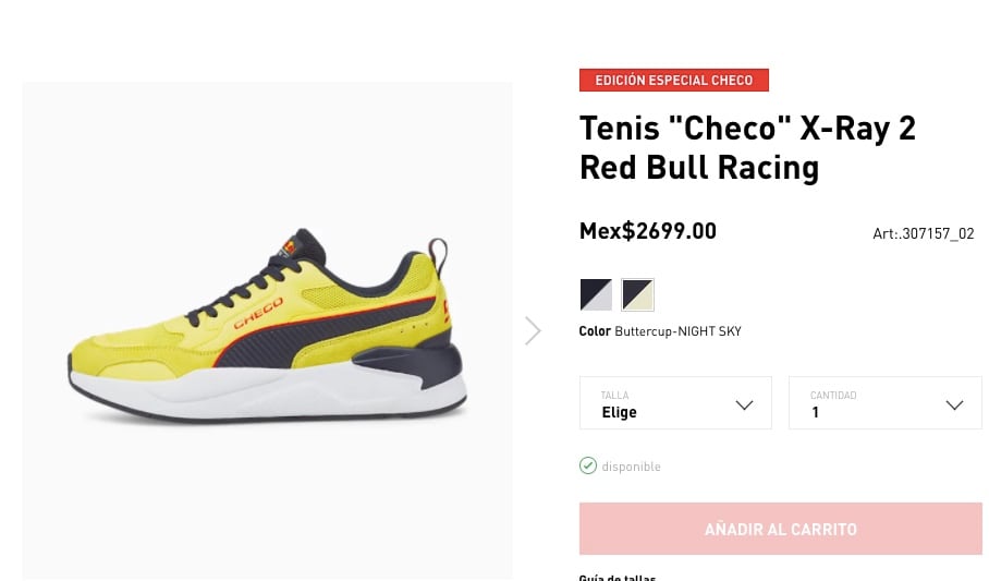 Tenis de Checo Pérez
