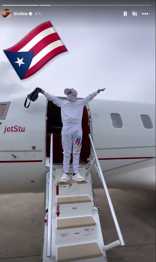 El rapero 6ix9ine se encuentra en Puerto Rico para los Premios Juventud 2023