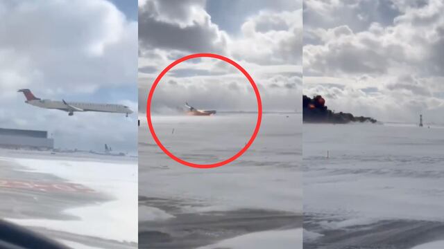 Avión de Delta Airlines accidentado en Toronto
