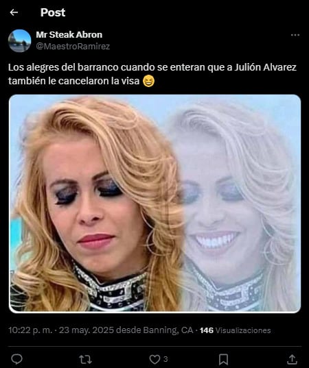 Memes por Julión Álvarez y la cancelación de su visa en Estados U