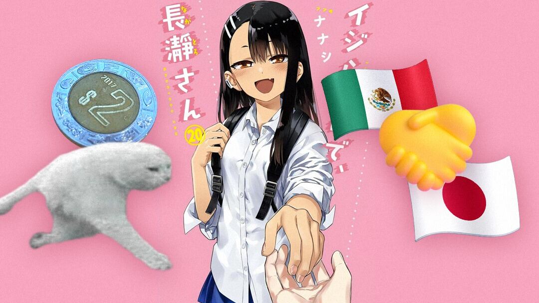 Una moneda de 2 pesos mexicanos llegó a una máquina expendedora y el mangaka de Ijiranaide, Nagatoro-san la encontró