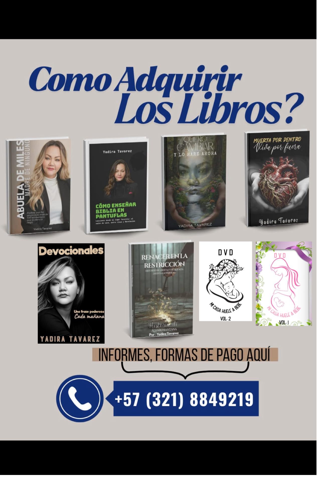 Libros de Yadira Tavárez, la pastora evangelista.