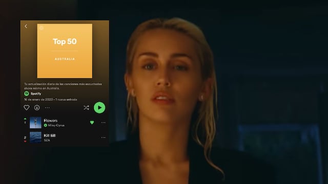 Flowers de Miley Cyrus es lo más escuchado en Australia