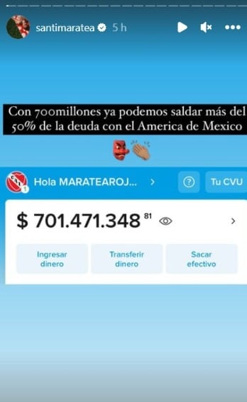 Independiente ha reunido hasta el momento 50 millones de pesos para saldar su deuda con el Club América.