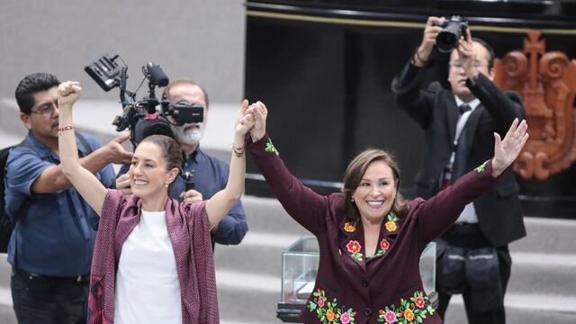 Claudia Sheinbaum acompaña a Rocío Nahle en su toma de posesión como gobernadora de Veracruz
