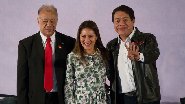 Dirigentes del PT, Partido Verde y Morena