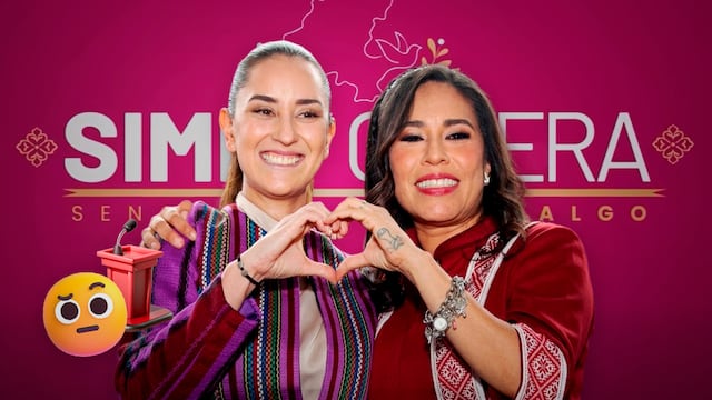 Simey Olvera presenta su informe junto a Tamara Henaine, imitadora de Claudia Sheinbaum