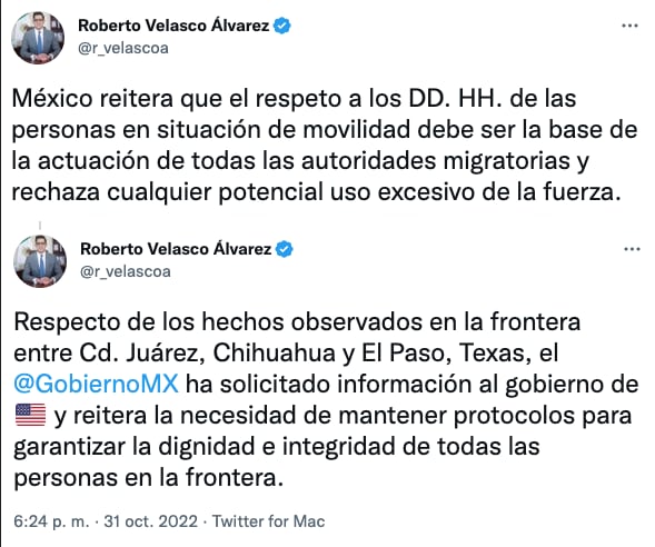 SRE rechaza violencia contra migrantes venezolanos en Ciudad Juárez