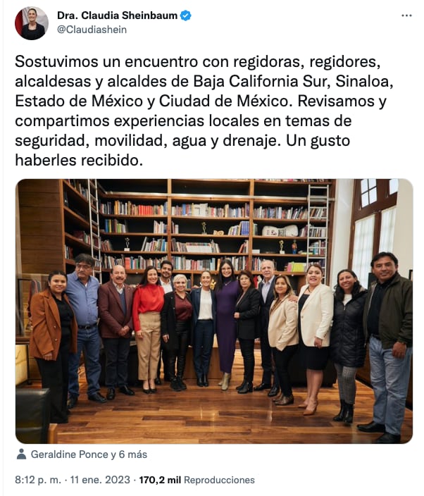 Claudia Sheinbaum se reúne con alcaldes y regidores