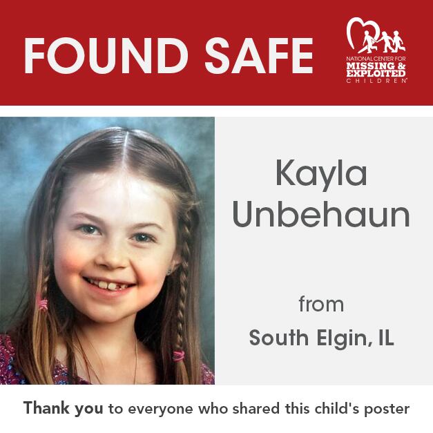 Kayla Unbehaun, niña encontrada gracias a Misterios sin Resolver de Netflix.