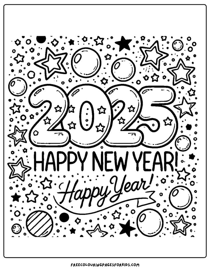 Dibujos de Año Nuevo 2025