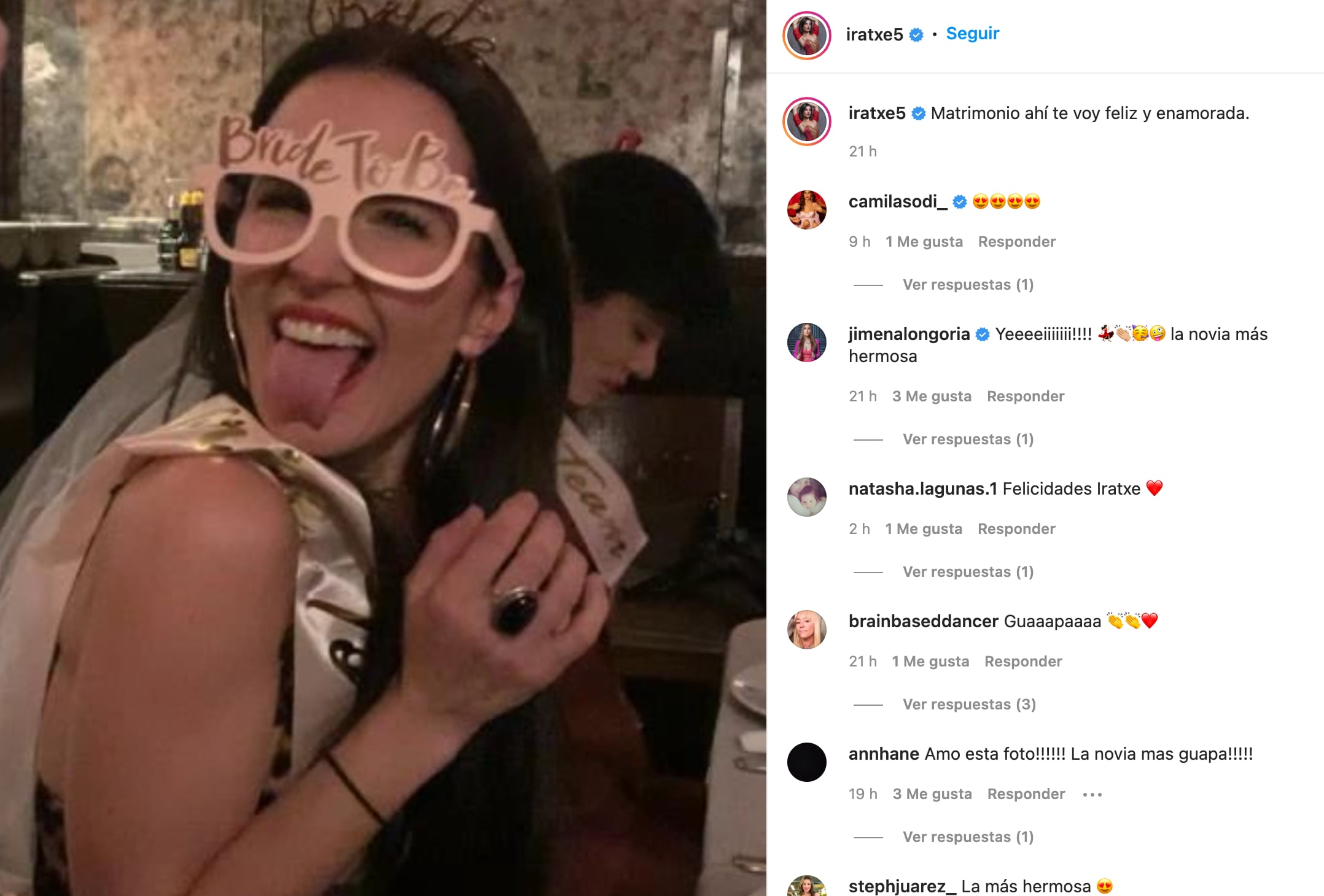 Iratxe en su despedida de soltera