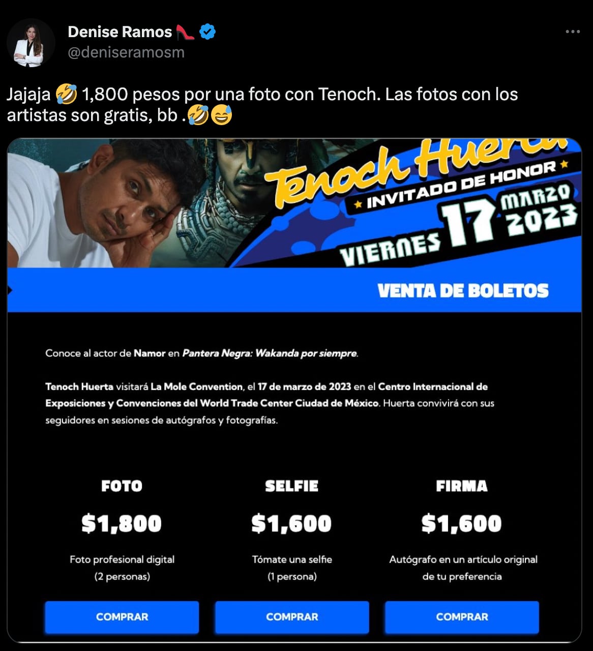 Tenoch Huerta en La Mole 2023