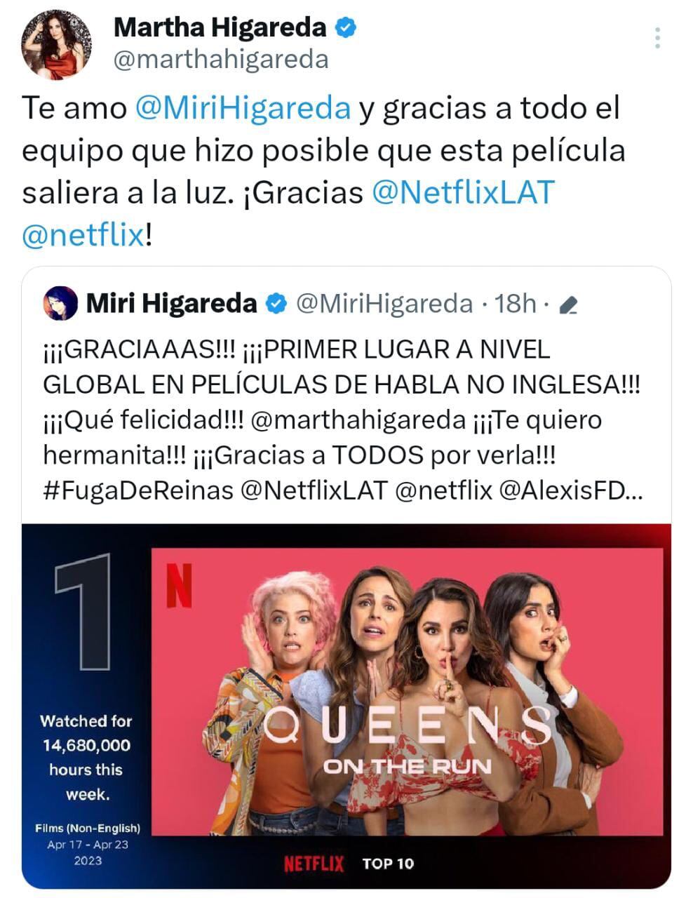 Fuga de Reinas es primer lugar global en Netflix