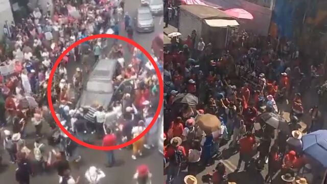 Bloqueos CNTE: Coordinadora tiene connato de bronca con automovilista