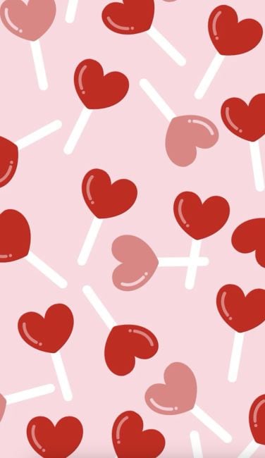 Fondo de pantalla de paletas de San Valentín