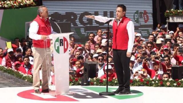 Toma de protesta de Omar Fayad. Arropo priista.