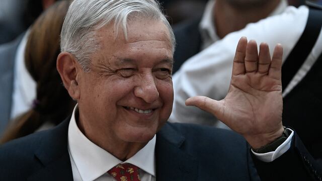 El presidente AMLO en la inauguración del AIFA