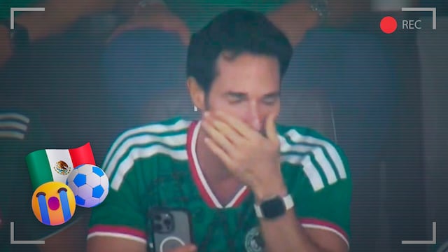 Sebastián Rulli habría llorado en el partido de México vs Inglaterra.