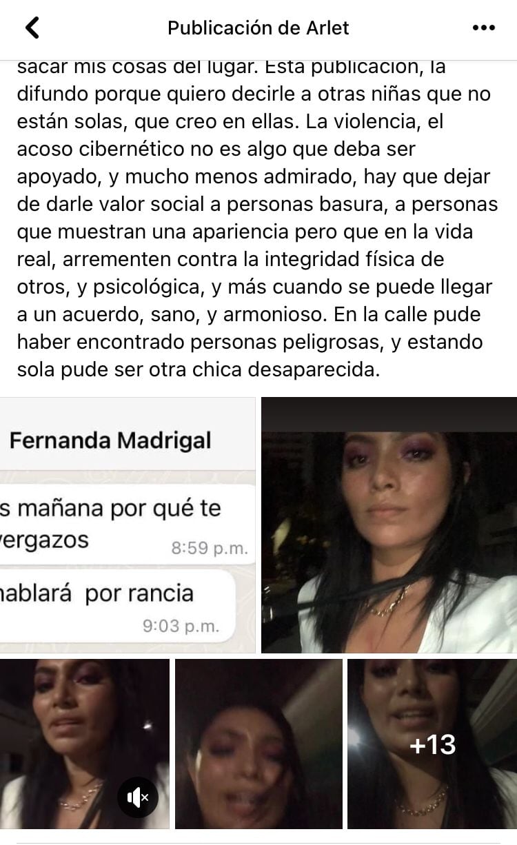 Denuncia de Arlet Hanan