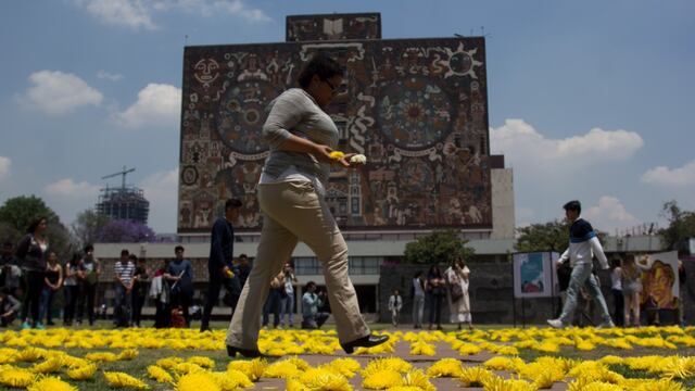 Protesta por feminicidios en Ciudad de México.