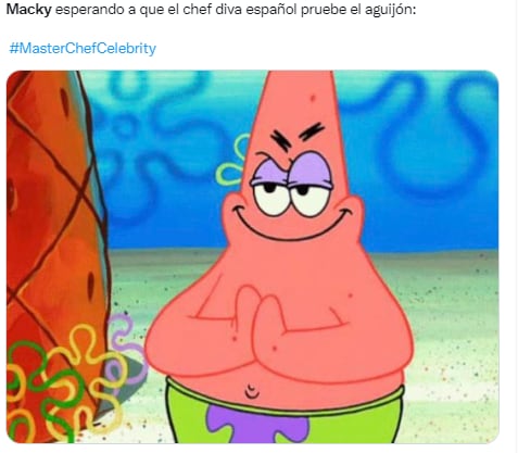 Meme de Macky vs chef Pablo en MasterChef Celebrity.