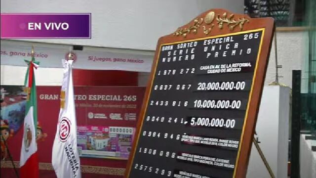 Resultados Gran Sorteo Especial 265 de Lotería Nacional en vivo: estos son los ganadores del 20 de noviembre