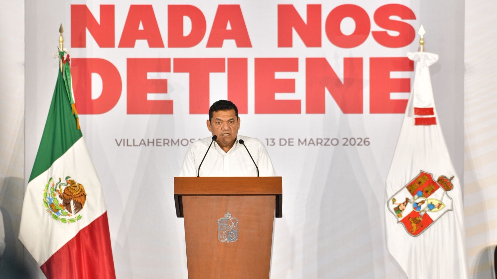 Javier May presume cifras récord y seguridad en Tabasco a 18 meses de gobierno