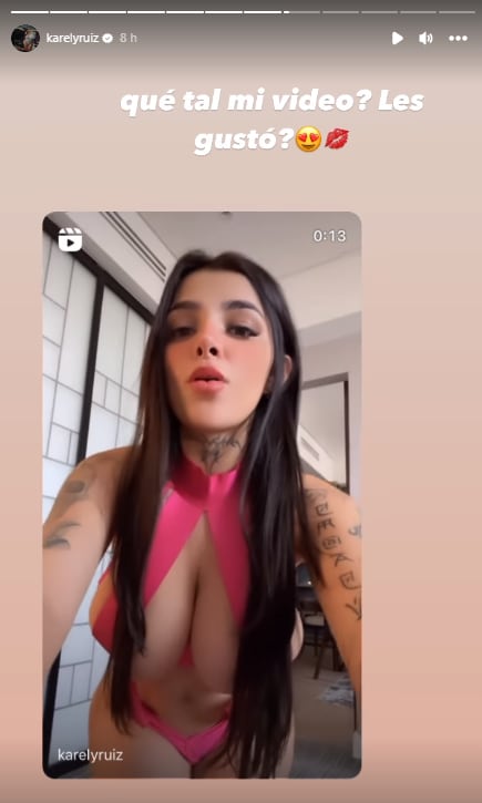 Karely Ruiz pide opiniones sobre su video.
