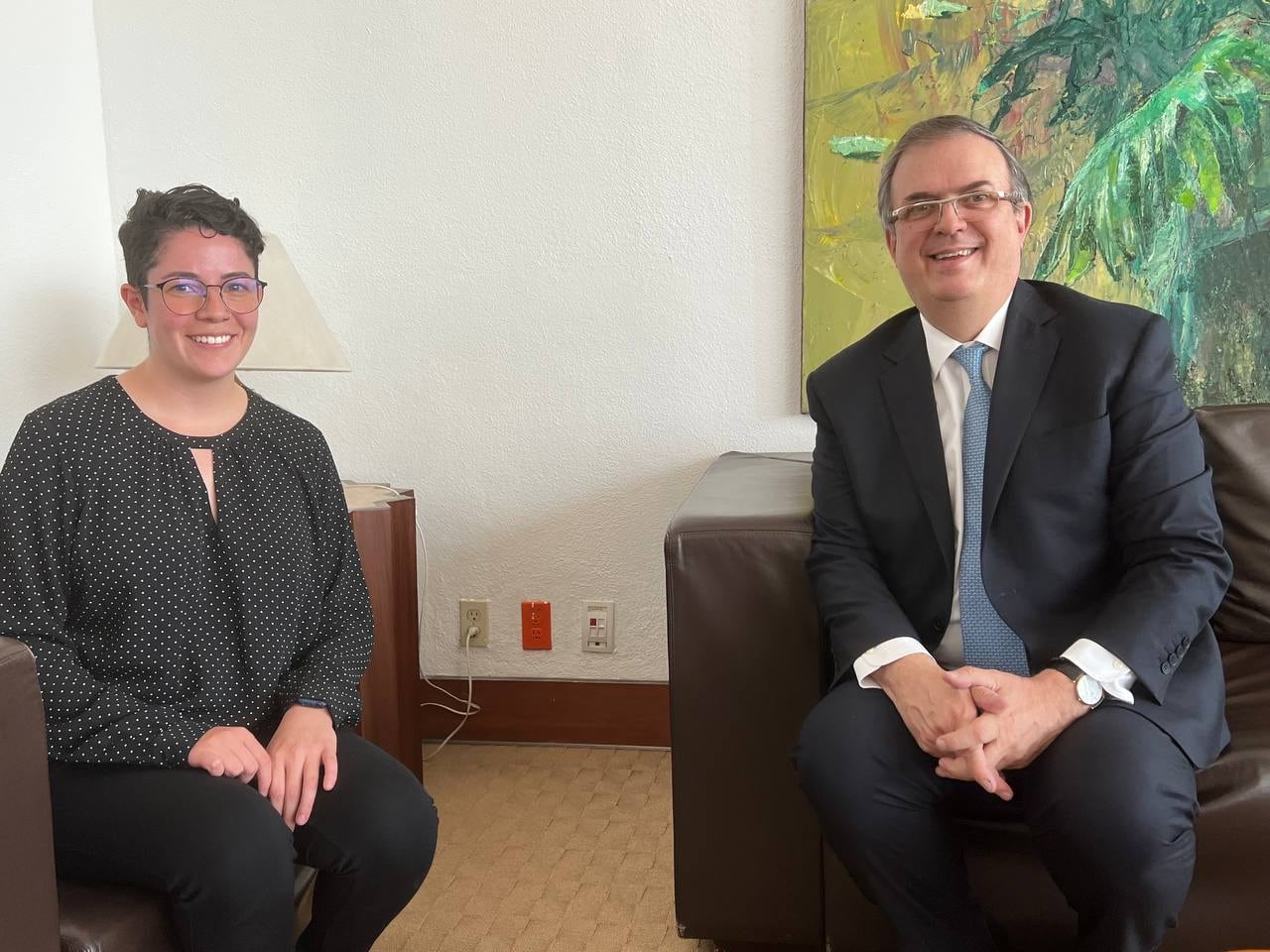 Paola Schietekat y Marcelo Ebrard