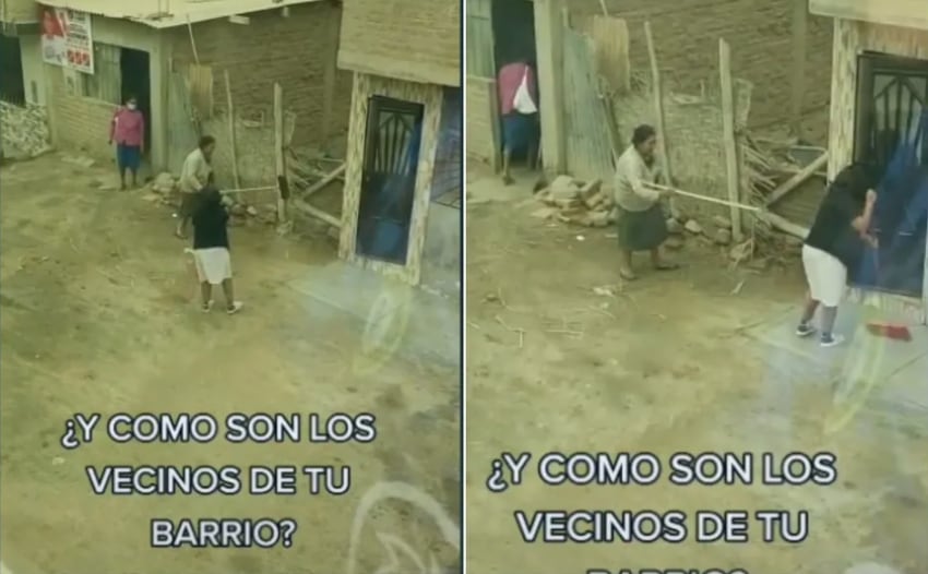 Vecinas pelean por la basura