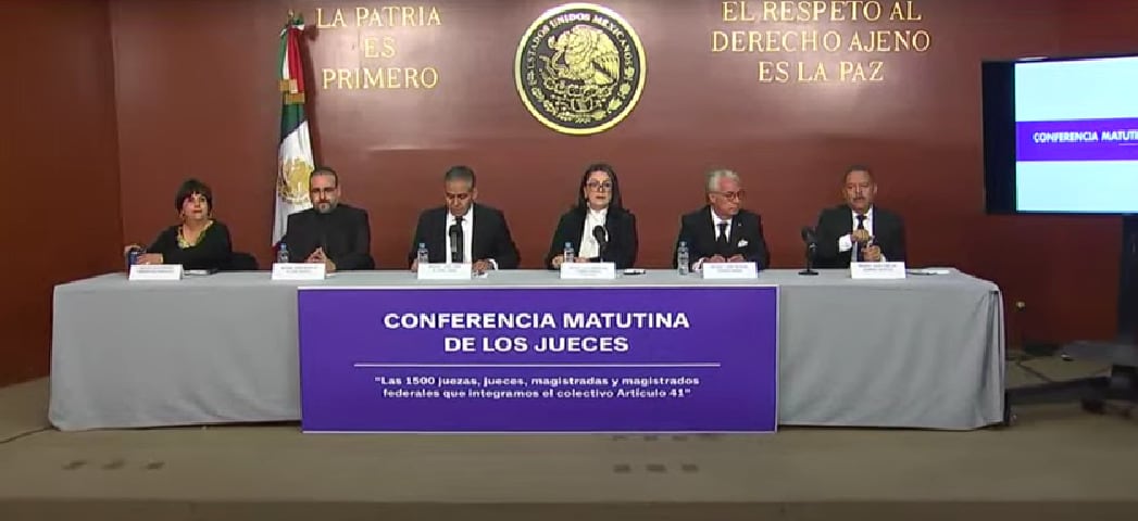 Conferencia mañanera de jueces 6 de noviembre