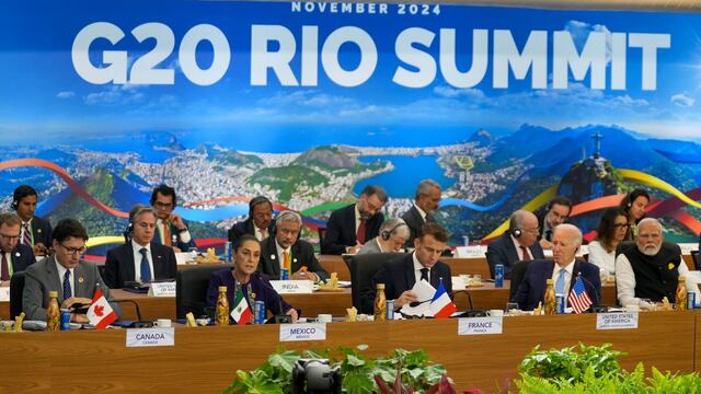 Claudia Sheinbaum, Presidenta de México, durante su participación en el G20 Río Summit