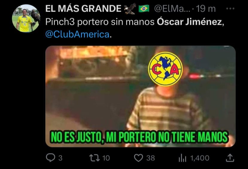 Los memes reventaron al Mozumbito y a Óscar Jiménez por la derrota del América a manos de Juárez.
